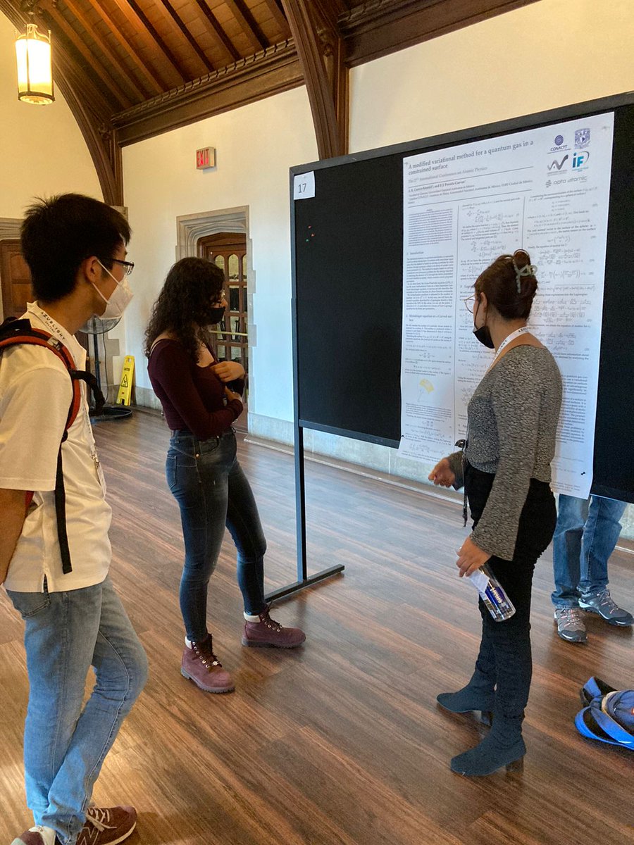 Alejandra del Rio <a href="/Ale_dRL/">Ale del Río Lima</a> and Karen Cuervo presented our works on parametric excitations and constrained quantum mechanics, respectively, in <a href="/optoatomicgroup/">Opto-Atomic Group</a> representing the <a href="/IF_UNAM/">Instituto de Física de la UNAM</a>, <a href="/fciencias/">Facultad de Ciencias UNAM</a>, and <a href="/Conacyt_MX/">Conahcyt Consejo</a> in @ICAP2022 #Toronto #Canada. #quantumfluids #quantum mechanics