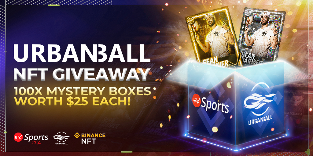 To celebrate the Urbanball 'Brazil' drop on #BinanceNFT, EXSports is giving away 1️⃣0️⃣0️⃣ mystery boxes!
  
Enter the competition through the Gleam link⤵️
gleam.io/sHgFd/urbanbal…

<a href="/urbanball_io/">URBANBALL</a> <a href="/TheBinanceNFT/">Binance NFT</a> 
<a href="/seanfreestyle/">Séan GARNIER</a> <a href="/BNBCHAIN/">BNB Chain</a>