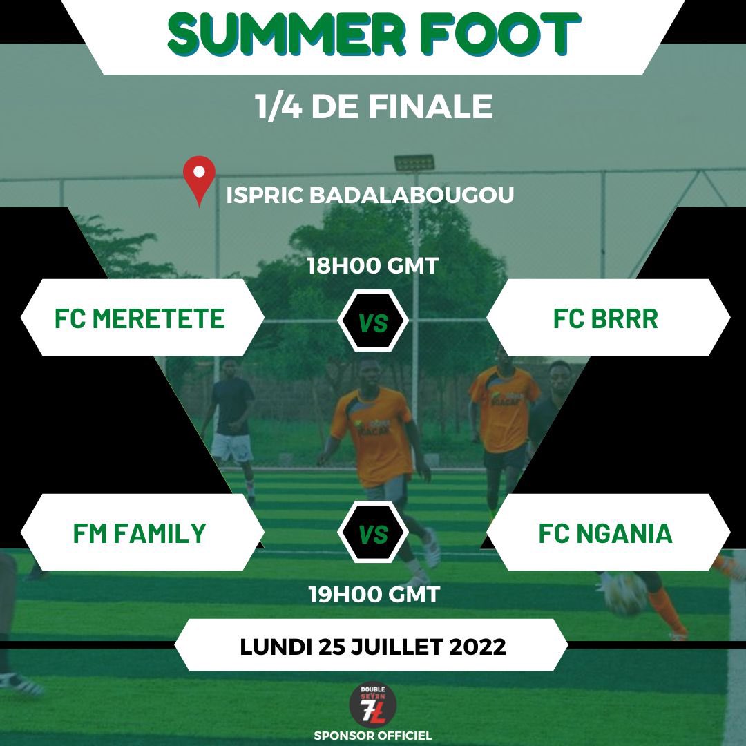 summer_foot's tweet photo. 🚨🚨ARE YOU READYYYYY ? 🎉 Début des 1/4 de finale ce dimanche ! La fête continue 🎊⚽️ #summerfoot #doubleseven https://t.co/BkqlOPIyhk