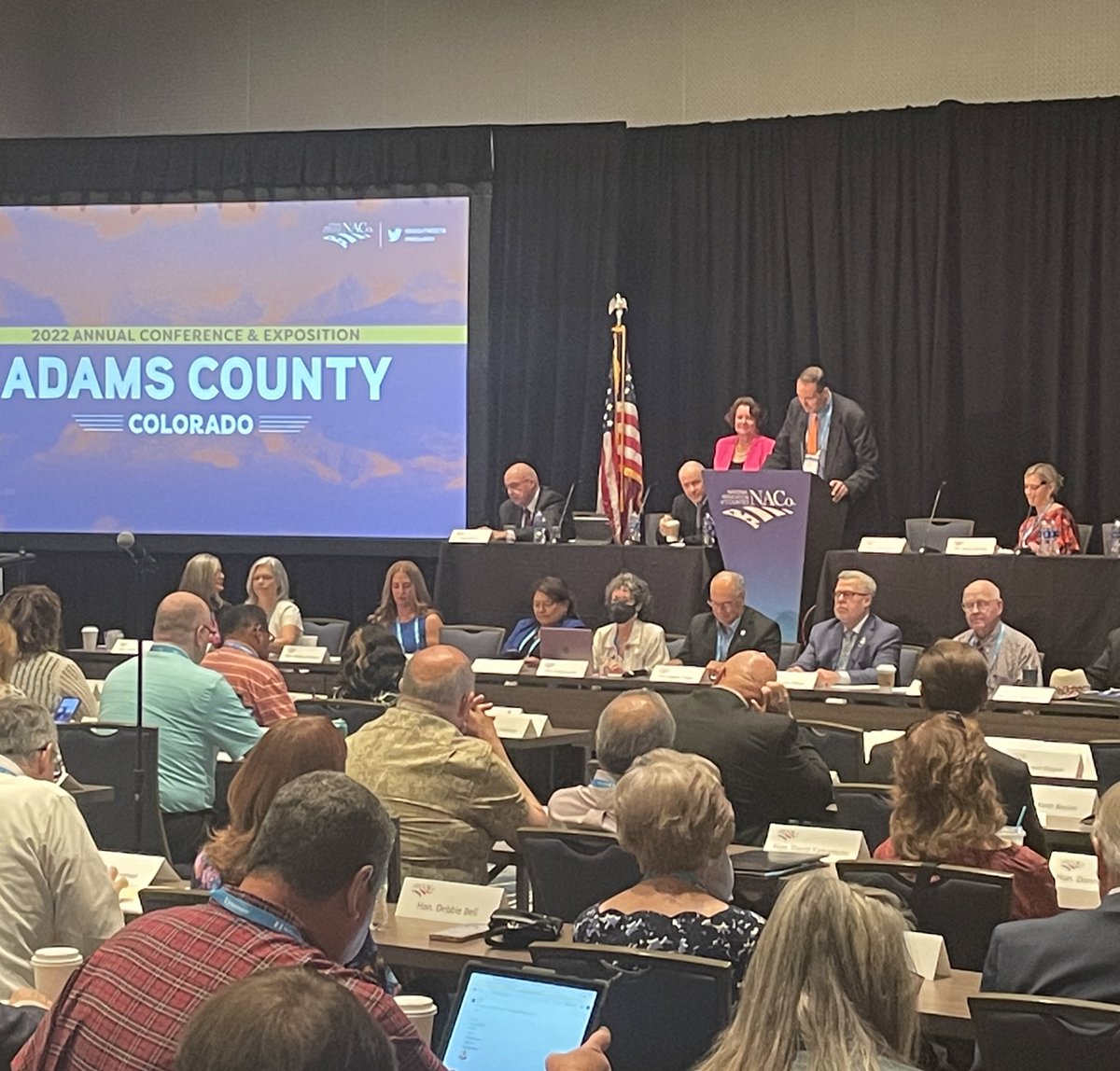ElmoreComm's tweet photo. @NACoTweets Annual Conference Day 2, informational sessions, Rural Action Caucus and more for County Commissioners and staff #countiesthrive #countysolutions @AlabamaCounties #cybersecurity #ARP #infrastructure @EngineersNACE https://t.co/OIihnfYwbm
