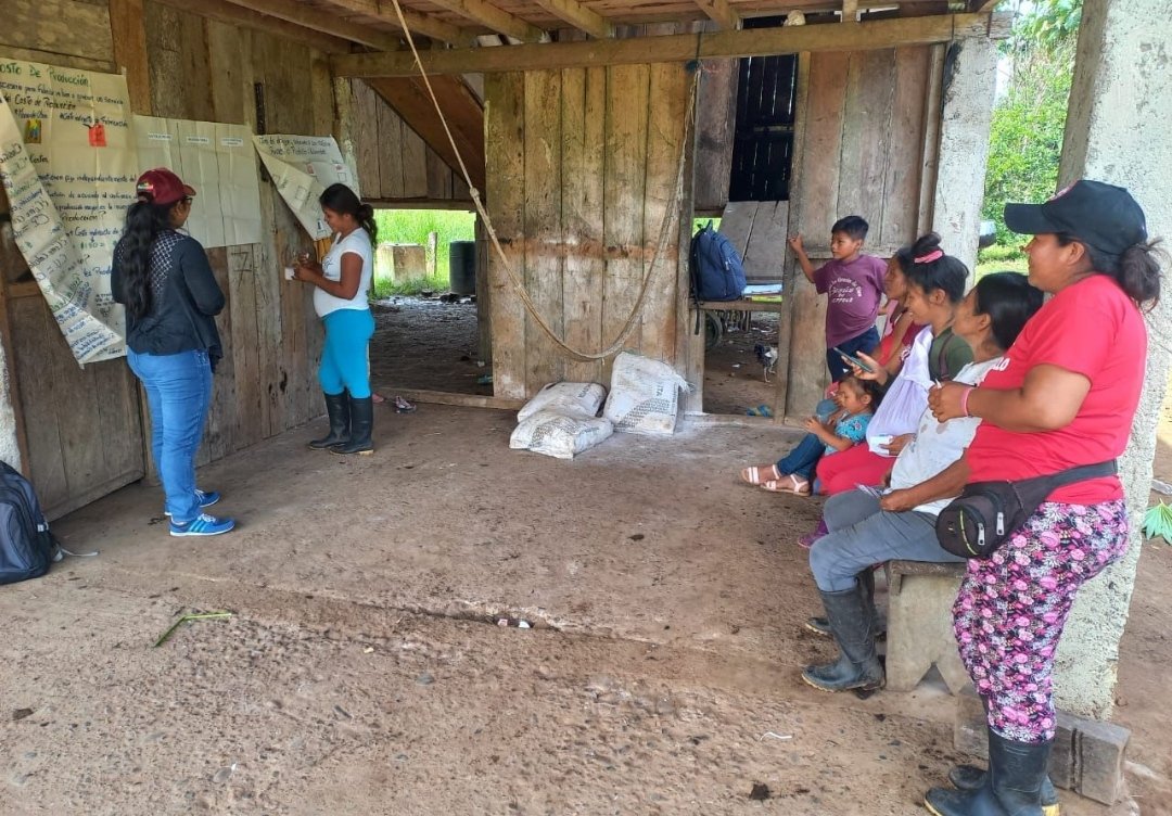 ProyectoAtpa's tweet photo. #Orellana mediante el proyecto #ATPA realizó la capacitación a productores de la comunidad Suyuno en registro de ingresos y egresos, definición de productos terminados o elaborados, la diferencia ente materia prima y producto elaborado, costos de produccion y precio de ventas https://t.co/ycY6ZHr1kG