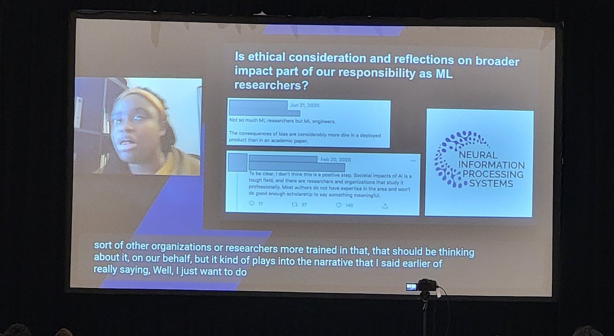 ImageSnippets's tweet image. Who&apos;s responsible for looking at Ethical challenges in machine learning? Excellent questions &amp;amp; observations about researchers passing the buck. @rajiinio #ICML2022 #dataperf @laroyo   @DataCentricAI