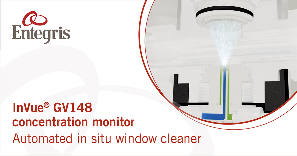 Entegris's tweet image. View our latest #CMPProcess monitoring animation demonstrating how the optional automated in situ window cleaner removes slurry scale buildup on the #InvueGV148In concentration monitor's sapphire window. bit.ly/3RRNyBv #CMPslurry #semiconductors #planarization #Entegris