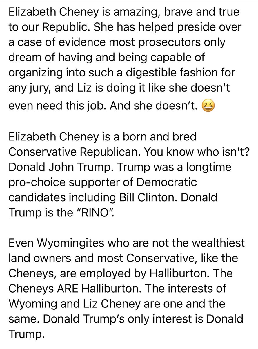 missbnana's tweet photo. #GoLiz #CheneyForPresident #January6thHearings #IndictTrumpNow https://t.co/etCwPCRqEb