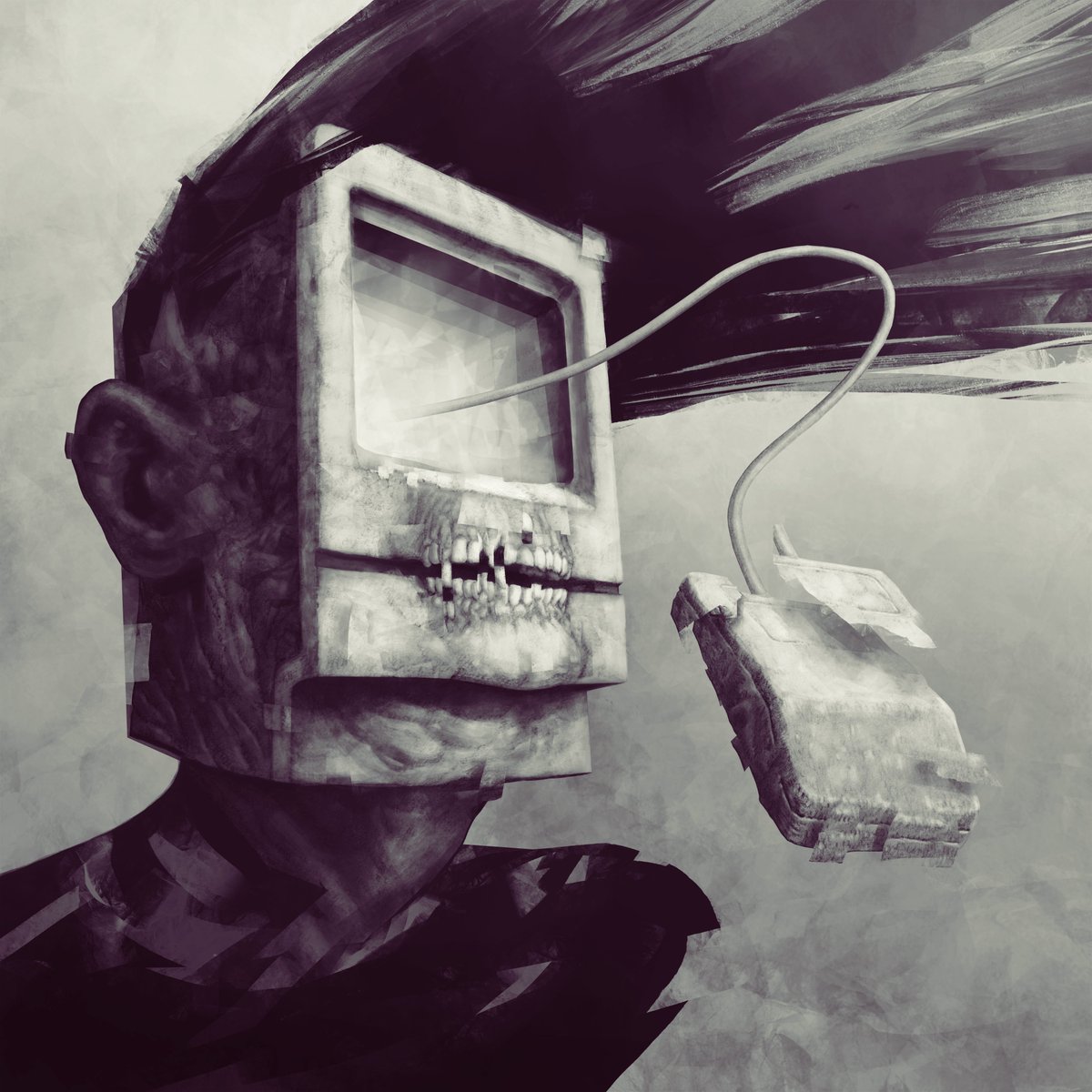 Received 'Computer Head' by <a href="/Trez_Art/">Jérôme "Trëz" Oudot</a> in my collection today courtesy of winning a <a href="/rariteio/">Rarite</a> giveaway!
Absolutely love this piece and can't stop getting completely lost in the beauty of it🔥🔥🔥 
Thank you guys!🖤✨🥂