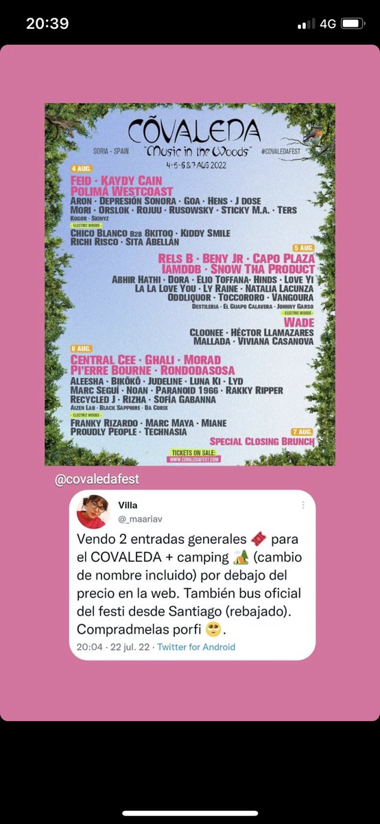 Mi amiga vende entradita del Covaleda.
Porfi compartid a ver si conseguimos venderla🥹❤️