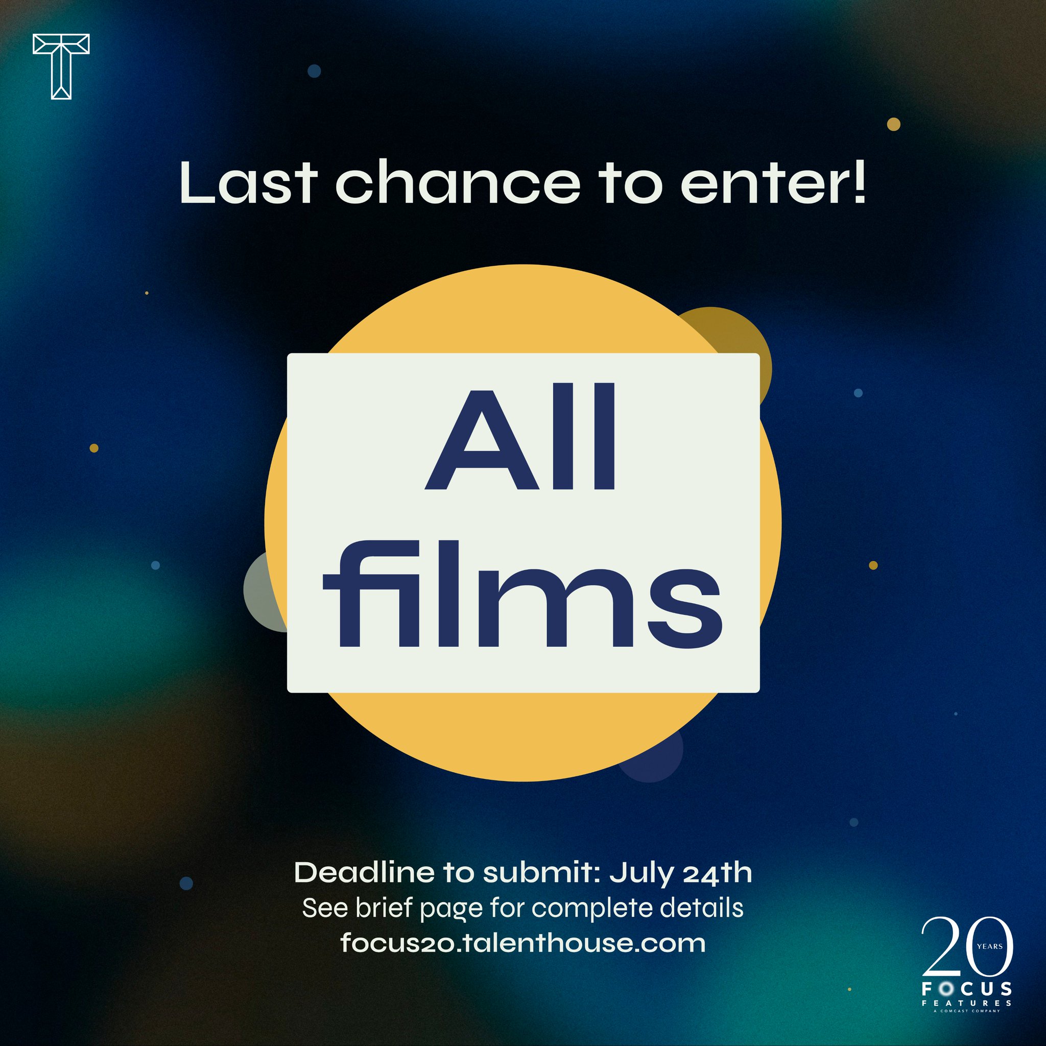 talenthouse on Twitter "FINAL WEEKEND TO SUBMIT 🚨 Celebrate the 20th Anniversary of Focus