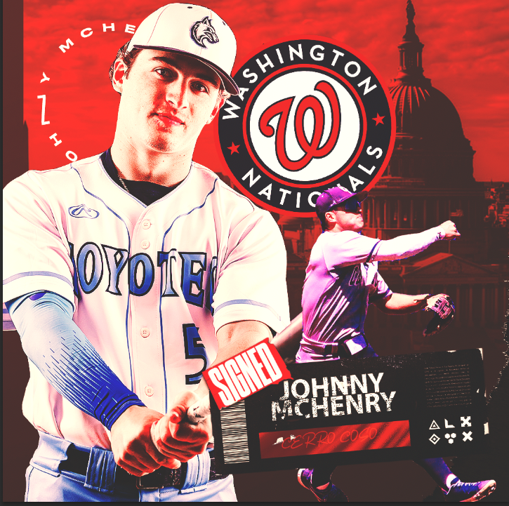 Johnny McHenry has agreed to sign with the Washington Nationals! The Coyotes congratulate Johnny on his next step and beginning a professional baseball career. #NATTITUDE #HowlYes #MakeYourMark <a href="/CosoBaseball/">CosoBaseball</a> @CCCAASports <a href="/ieacsports/">ieacsports</a> <a href="/Nationals/">Washington Nationals</a> <a href="/Nats_PlayerDev/">Nationals Player Development</a>