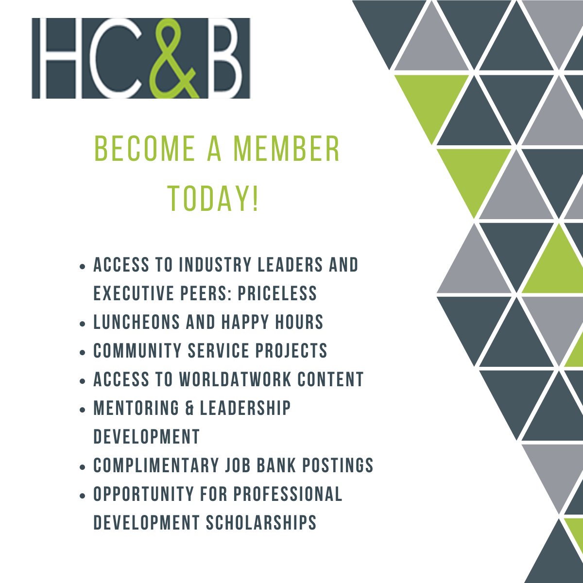 HCandB's tweet photo. Have you been waiting for the perfect time to join? It's now! Join HC&amp;B....membership has its privileges!

Read more HERE   https://t.co/iHzTmCTPM2 https://t.co/2YCVcO7SKW