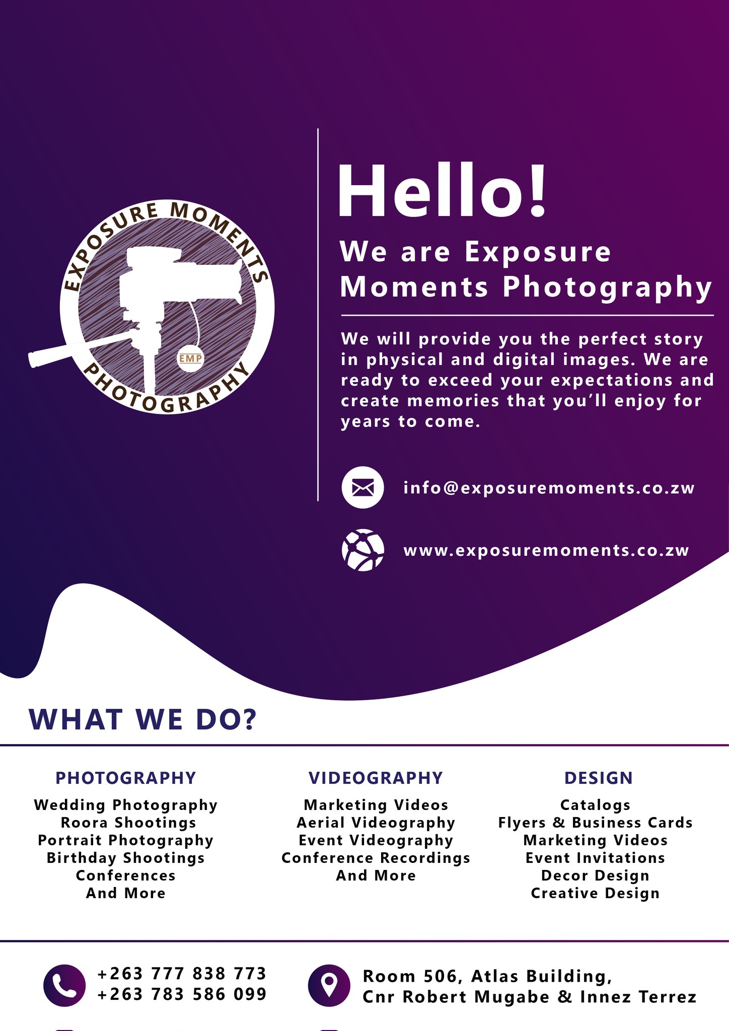 EM Memories - logo for new event photography & video business