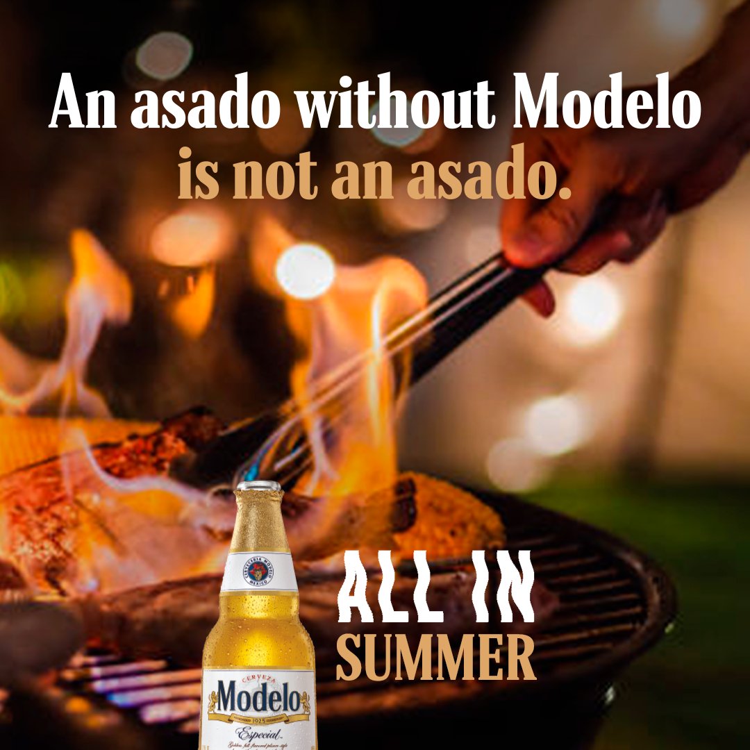 ModeloUSA's tweet photo. Asado tip of the day: marinate your carne asada with a Modelo to tenderize and boost flavor. Happy grilling, amigos 🍻 #AllinSummer https://t.co/PTyhEcVEoo