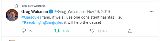 QueenLikeSass's tweet photo. @Greg_Weisman @DynamiteComics @WaltDisneyCo Three years ago I tweeted you for some of this very news. I think the hash tag worked! https://t.co/mV5exqBAgG