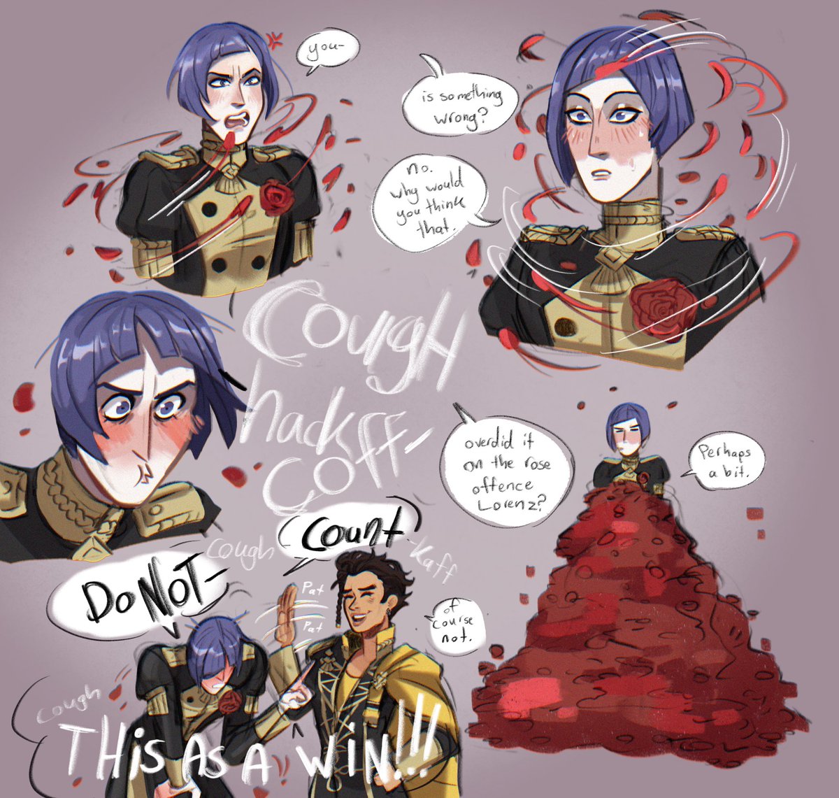 Lots of thoughts about three houses lorenz and his rose petal whirlwind 