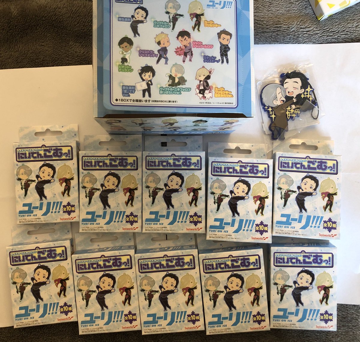 Annaanonly's tweet photo. I still have these YOI authentic merchandise for sale. Shipment within United States. Feel free to DM me or visit my eBay or mercari homepage. #YuriOnIce https://t.co/vbpiBttaca