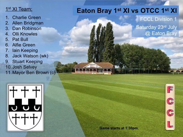 olney_cc's tweet photo. 🚨 TEAM NEWS 🚨

Saturday 

🤝🏼 Eaton Bray vs 1st XI 
⏰ 1:30pm start

🤝🏼 2nd vs Drayton Parslow
⏰ 1:30pm start

Sunday 

🤝🏼 Biddenham XI vs Sunday Casuals
⏰ 1:30pm start

🤝🏼 Ladies XI vs Bishops Stortford Ladies
⏰ 1:00pm start https://t.co/0oP4hWrqa3