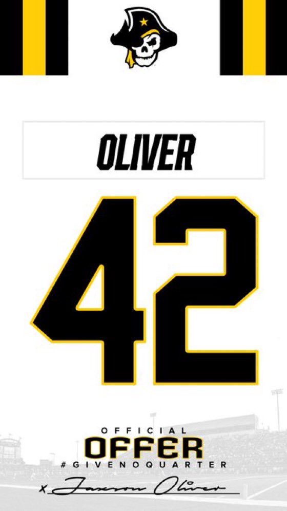 OliverJaxson's tweet photo. After a great conversation with @coach_kriesel, I am very excited to announce that I have received my first offer to play at the next level by @SUPiratesFB!! @CoachDCJ72 @SouthFootball21 @Footwork_King2 @dru_hawkins @teamtexas7on7 @ErikRichardsUSA https://t.co/tzG9avnMe2
