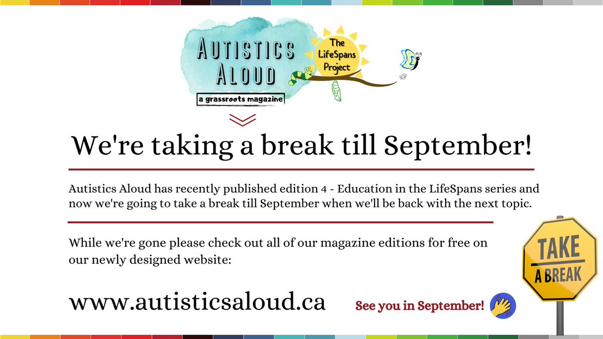 AutisticsAloud's tweet photo. After 5+ yrs, 7 magazine editions, 56 Autistic contributors published, &amp; over 80 submissions - #AutisticsAloud is taking a much-needed break.

Don't forget you can check out any of the 7 magazine editions for free on our website:
https://t.co/w8ELFzcwEm https://t.co/F442pQZzn4