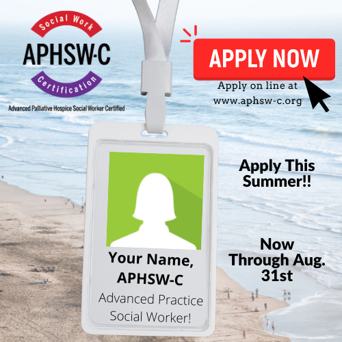 Apply this summer!!!! Test in the fall and get your APHSW-C. aphsw-c.org