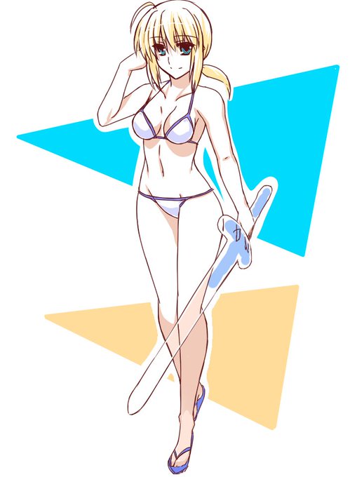 祝!弓王!といいながら全然違うアルトリアセイバー水着落書きシャドバンされてるけどハッシュタグつけてやるぜー#FGO #アルトリア 