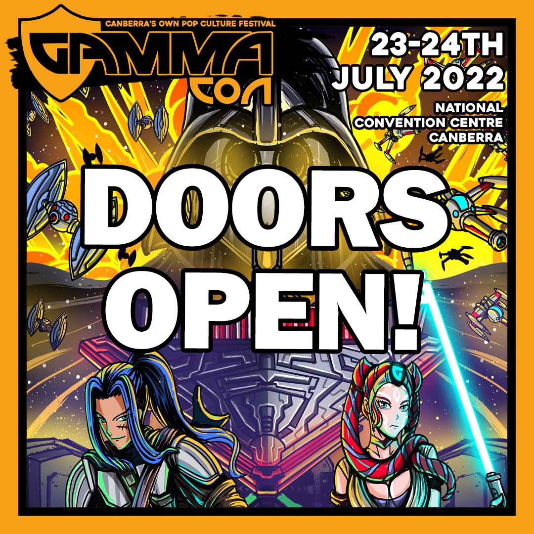 Doors are open - it's the #GAMMCON2022 weekend! #cosplay #fandom #canberra #popculture #cbr 
Tickets: bit.ly/GAMMATix2022