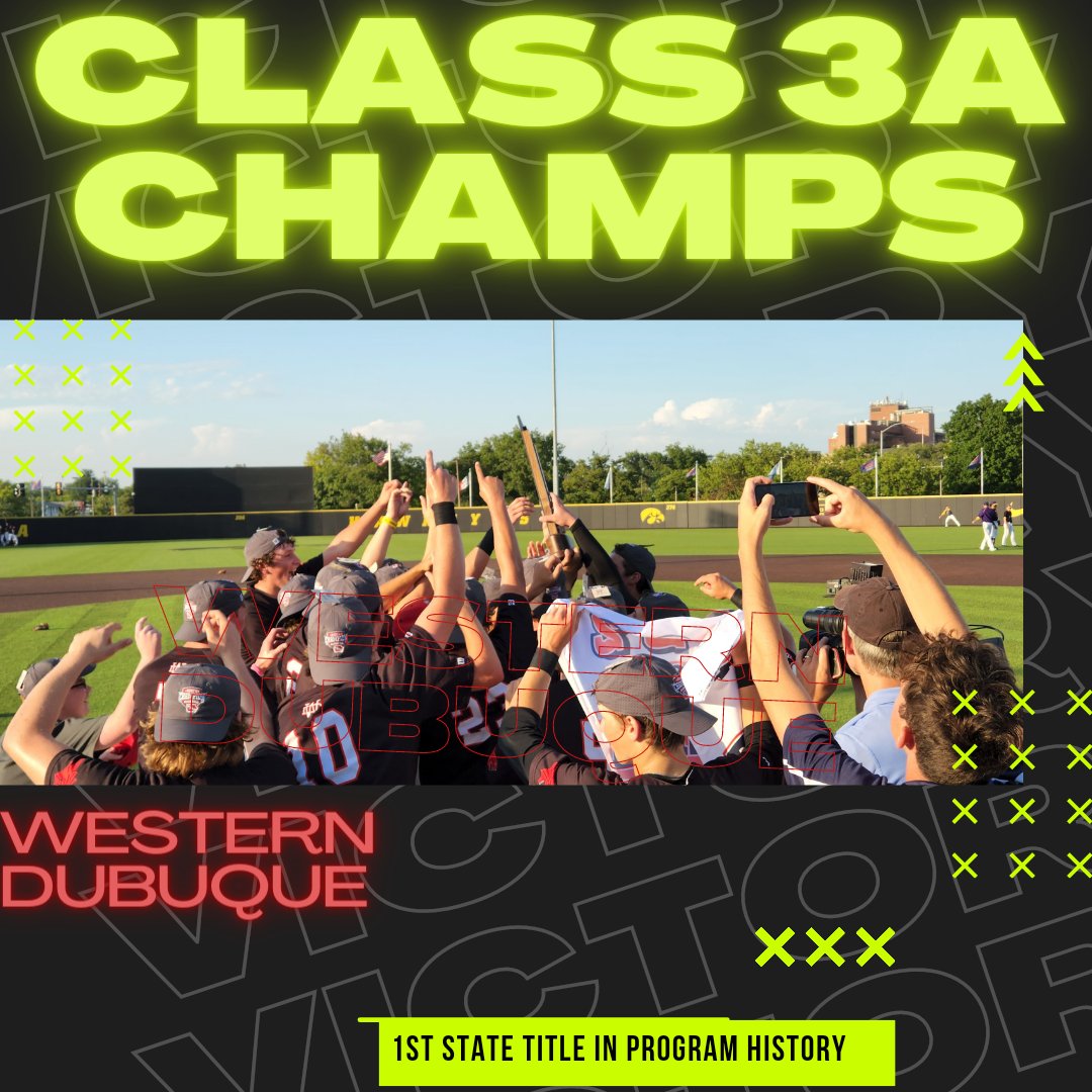 And now, we make it graphic official. 
<a href="/WDHSbaseball/">WDHS Baseball</a> sits atop the Class 3A world with their first state title in program history.
POG is Isaac Then with a CG 2-hitter, 9 K's
#iahsbsb