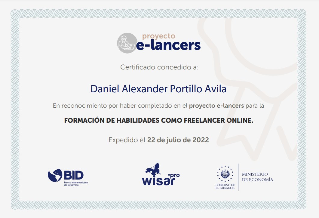 📣Un nuevo objetivo alcanzado.🤓👌
Gracias por la confianza a <a href="/el_BID/">Banco Interamericano de Desarrollo</a> <a href="/EconomiaSV/">Ministerio de Economía</a> y <a href="/WisarTR/">Wisar</a> 
#Freelancers 
#innovacion 
#portavisa2022