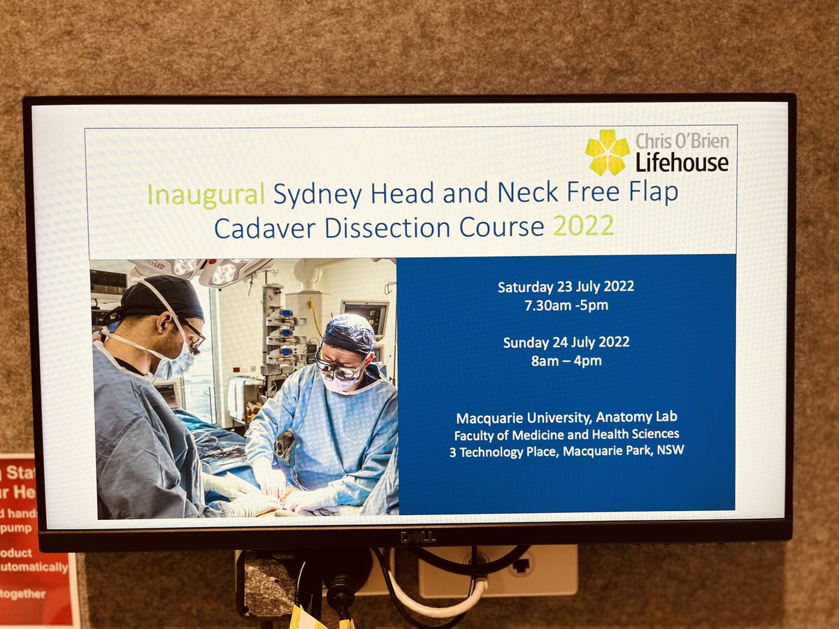 Scott (@scottgbeaumont) on Twitter photo The Inaugural Sydney Head & Neck Free Flap Course… <a href="/COBLH/">Chris O’Brien Lifehouse</a> <a href="/Macquarie_Uni/">Macquarie University</a> The Inaugural Sydney Head & Neck Free Flap Course… <a href="/COBLH/">Chris O’Brien Lifehouse</a> <a href="/Macquarie_Uni/">Macquarie University</a>