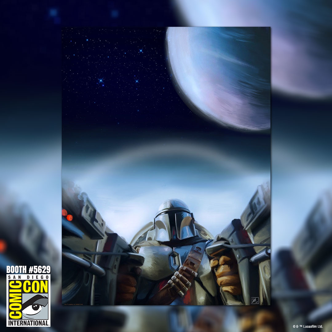 New @starwars SDCC release - 'Wizard' by Jenna McMullins now available at our booth 5629 and online at acmearchivesdirect.com! This piece is printed on photo paper with a metallic glossy finish to enhance the look of the art. #starwars #sdcc #sdcc2022 #mandalorian