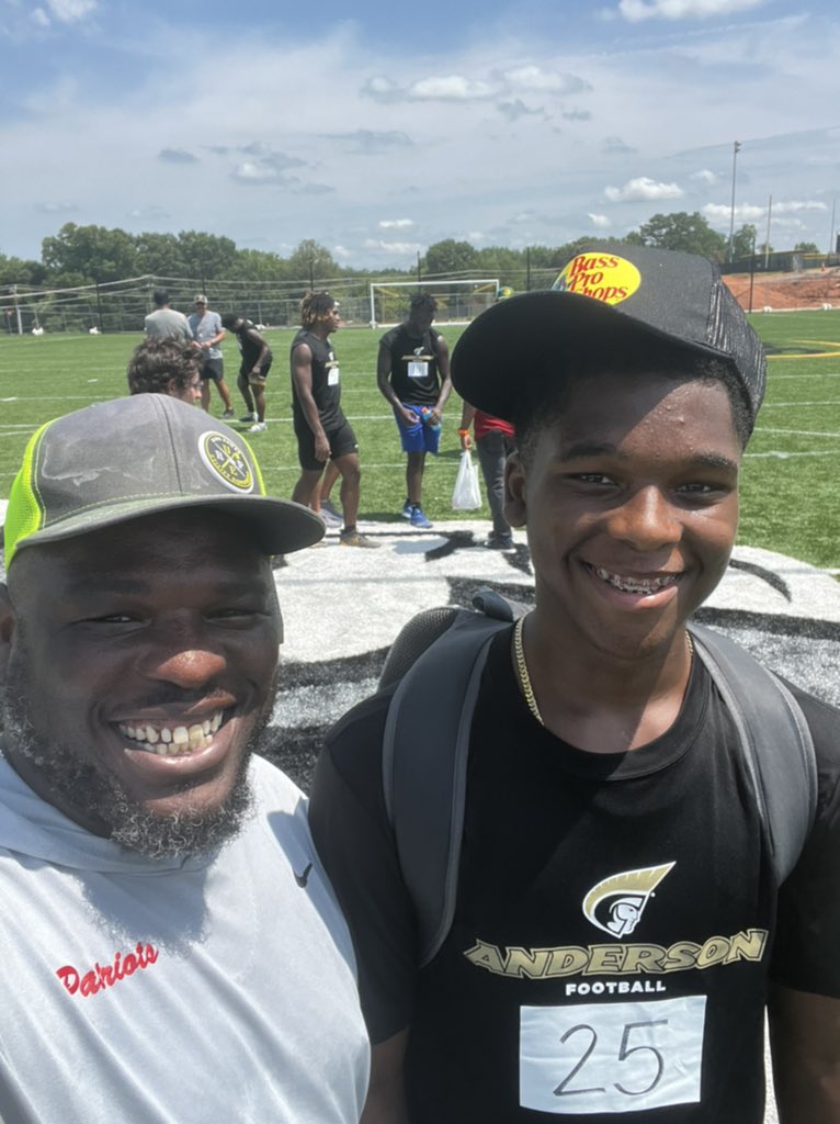 Look who I had the privilege of coaching up today. Once a 🐶 always a 🐶… <a href="/coachpaxia/">Coach Paxia</a> <a href="/FPCHSFootball/">FPC Football</a> <a href="/AUTrojansFB/">Anderson Trojans Football</a>.