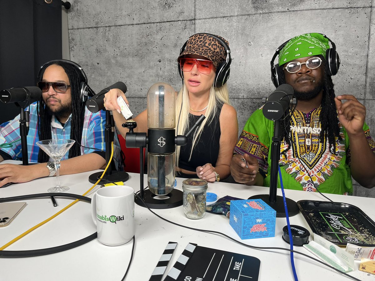 Happy Friday from the <a href="/strainexplorer/">Cannabis Wiki</a> studio! <a href="/JacquiChilds/">Jacqui Childs 🐝</a> <a href="/PantaSon/">PantaSon The Dubplate Legend</a> <a href="/TheGreenRoomCW/">The Green Room</a> <a href="/dancehalltours/">Dancehall Tours</a>