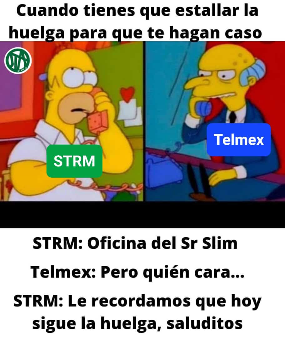 #HuelgaEnTelmex #FuerzaSTRM #HastaQueTope #TeLaVamosAEstallar #PorAmorAMexico #OrgullosamenteTelefonista #EnDefensaDelCCT <a href="/JovenesSTRM/">JÓVENES TELEFONISTAS EN ACCIÓN</a> <a href="/Telefonistas/">STRM</a>