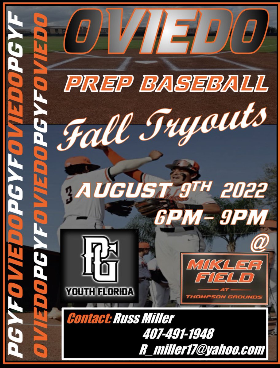 Oviedo Prep Baseball Fall Tryouts!