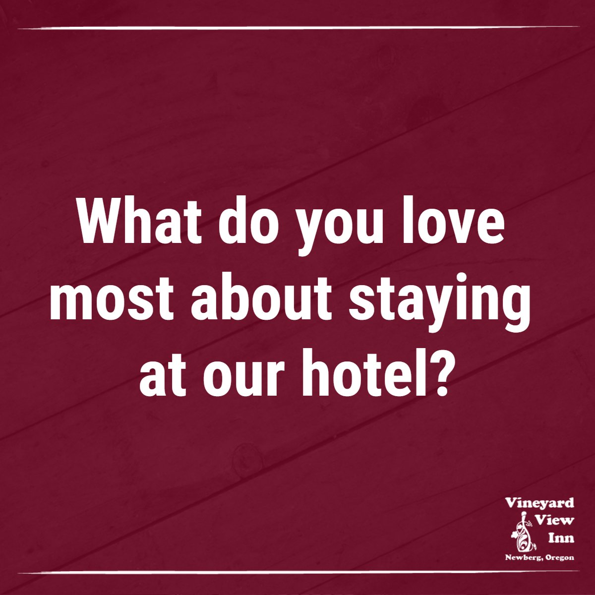 vineyardviewinn's tweet photo. Is it our comfortable beds, relaxing lounge, delicious breakfast, or something else? https://t.co/HZIGL88r0Z