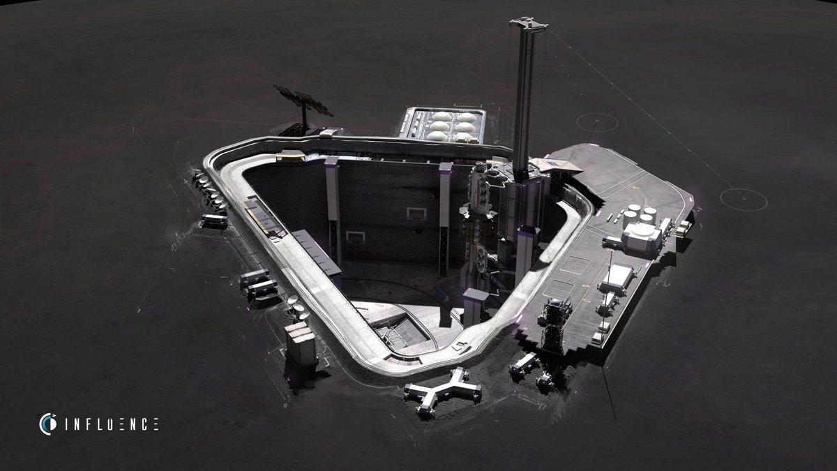 A game based on futuristic realism, about a group of colonists living within an asteroid belt, a dark and rugged environment was essential.

The dark barren exterior of an asteroid, with a massive spaceport dug into its surface, shows the contrast between the living and the void.