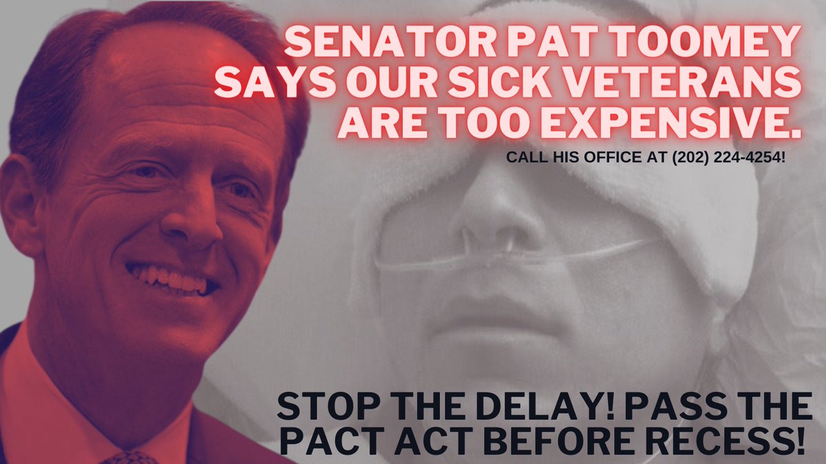 Burnpit360's tweet photo. Stop the bullshit! Stop denying our veterans health care and benefits @SenToomey! Our war fighters defended our nation and they deserve our support! Pass the PACT act! #pactact #burnpits @johnfeal2 @jonstewart @jaketapper @iava @wwp @DAVHQ @ReserveOrg @AmericanLegion @VFWHQ https://t.co/sqOp4HMu7E