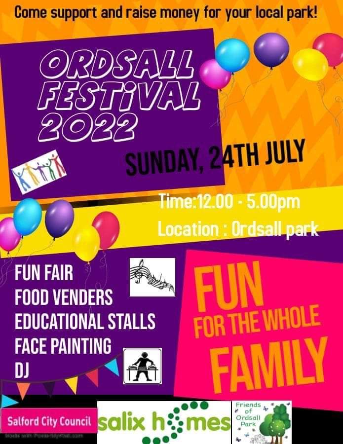 FriendsPeel's tweet image. If your free on Sunday why not come down to the Ordsall Festival at Ordsall Park on Trafford Road.  Lots going on and we will be there so say hello 👋