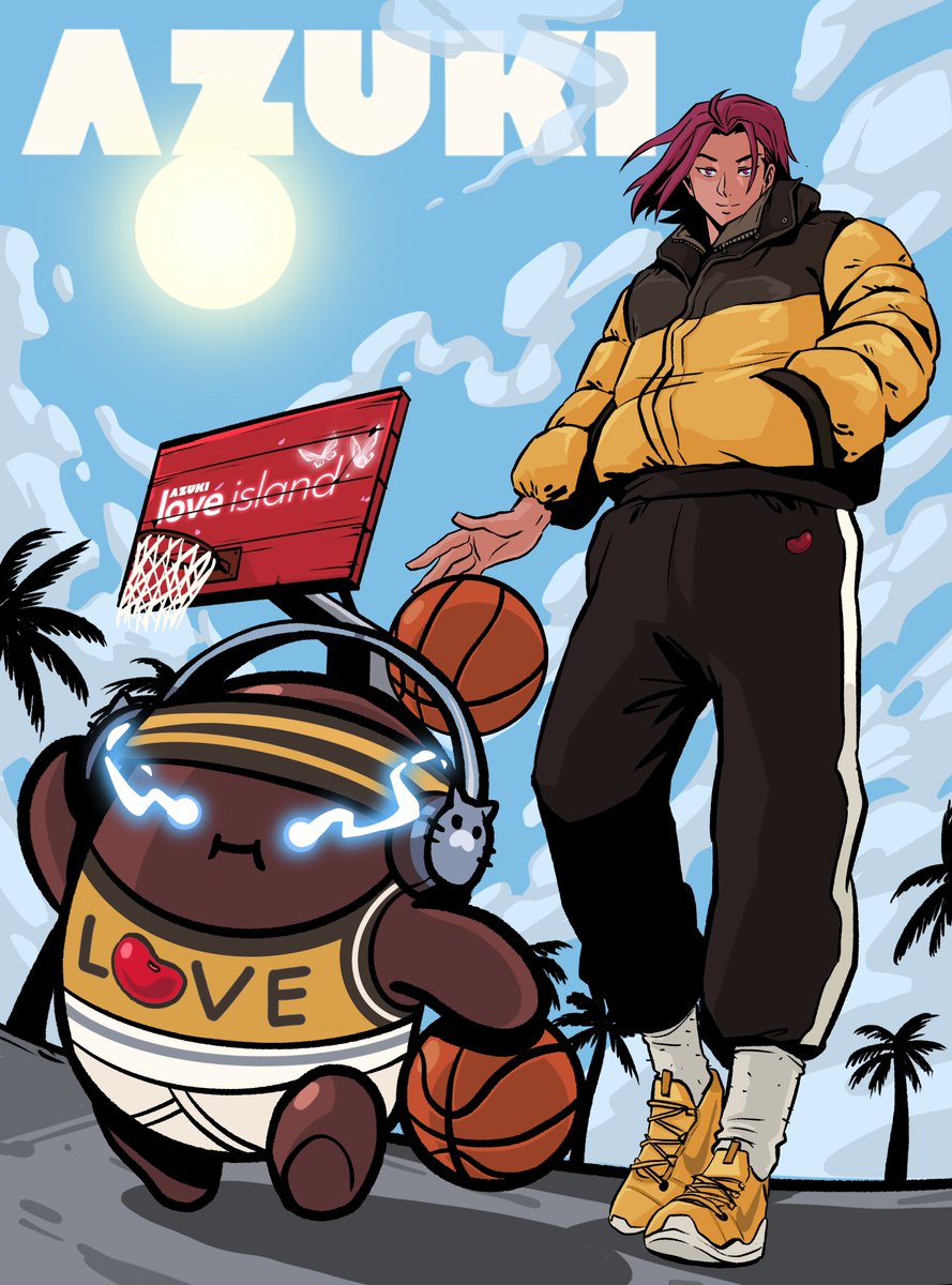 Shooting hoops between rounds.

Azuki Love Island ❤️‍🔥🏝️⛩️2⃣ submission period ends in 2.5 hours. 

LET THE GAMES BEGIN. IKZ!

Amazing work per usual @peeps026 

<a href="/AzukiOfficial/">Azuki</a>