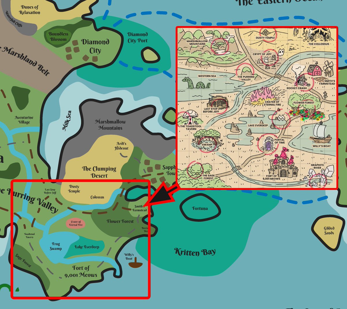 Lynqoid's tweet photo. Anyone remember our TEPNU treasure map? Well, it exists. https://t.co/EJ0qhPHJ9U