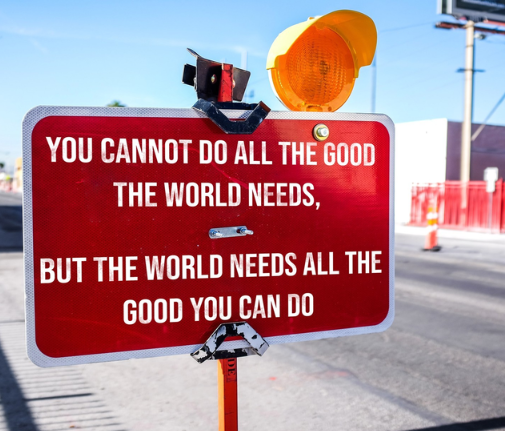 DrTLovesBooks's tweet photo. "You cannot do all the good the world needs, but the world needs all the good you can do." https://t.co/ZdkwNokfPB