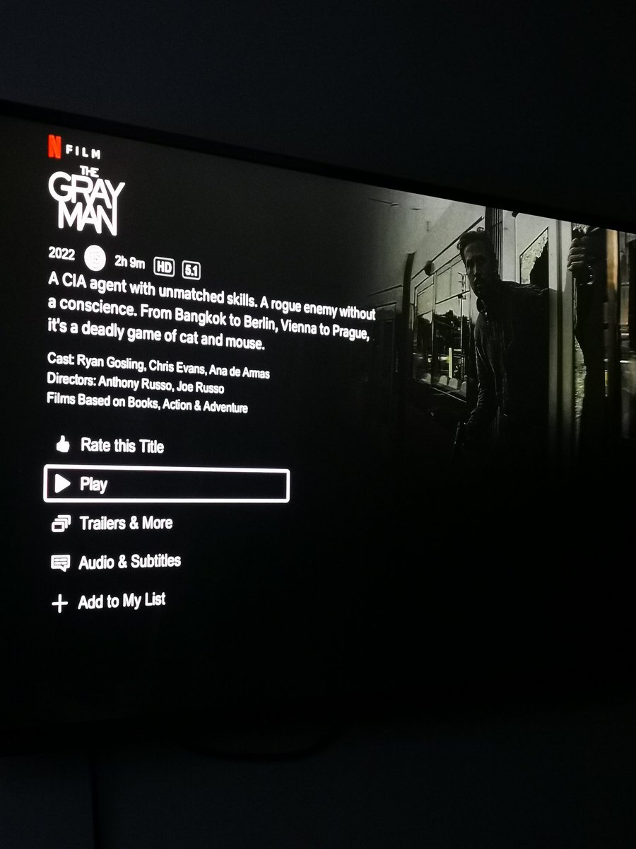 LancsLass_Maria's tweet photo. What a film! #TheGrayMan #Netflix @regejean  @achrisevans @RyanGosling 👌😍 https://t.co/mPrgS4Cj0B