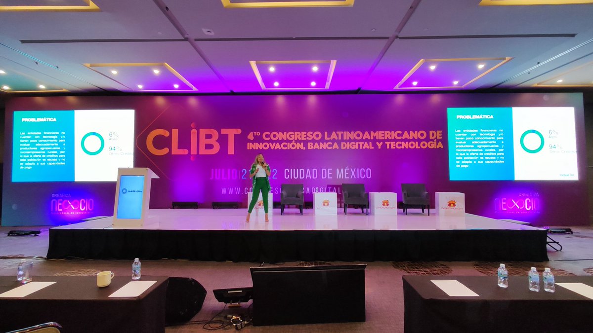 IncluirTech's tweet photo. Nuestra CEO @AngelinAcos presentó hoy en el 4o @CoBancaDigital en CDMX cómo con @IncluirTech estamos facilitando a Instituciones financieras bancarias y no bancarias dar préstamos a pequeños productores del Agro en LATAM #AgFintech https://t.co/lLa6p5togm
