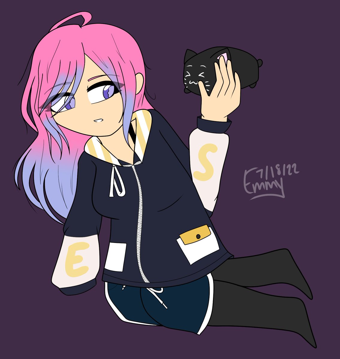 IsSaphThere's tweet image. Thanks to those who stopped by stream, here's what ya missed, my new pngtuber character! I will be using her whenever I stream except for Sekai sadly. She's not official since I'm still in the process of a final design but here she is for now!

#IsSaphThere