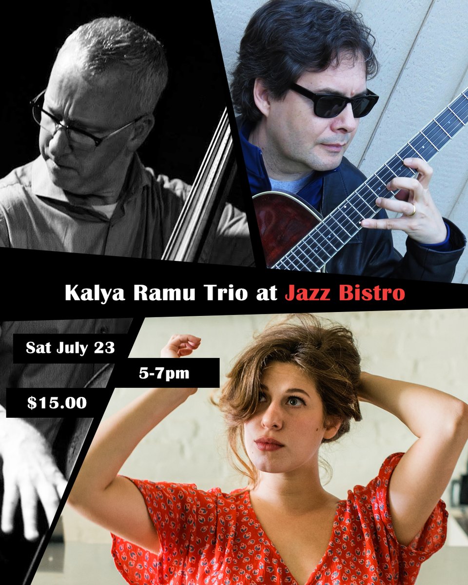 Kalya Ramu Trio playing tomorrow (Saturday) at <a href="/JazzBistroTO/">Jazz Bistro</a>  from 5-7pm! Featuring Reg Schwager on guitar and Duncan Hopkins on bass. Can't wait!