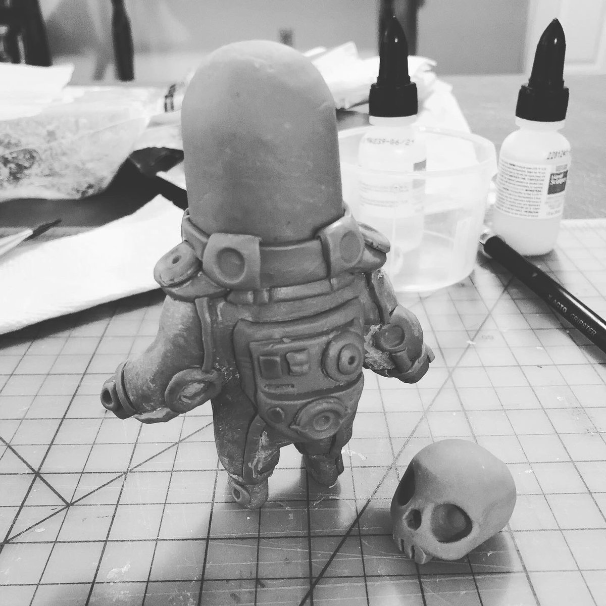 coreyfieldsart's tweet photo. Finally making some of my own toys!  WIP https://t.co/HVvoZcFQ4S