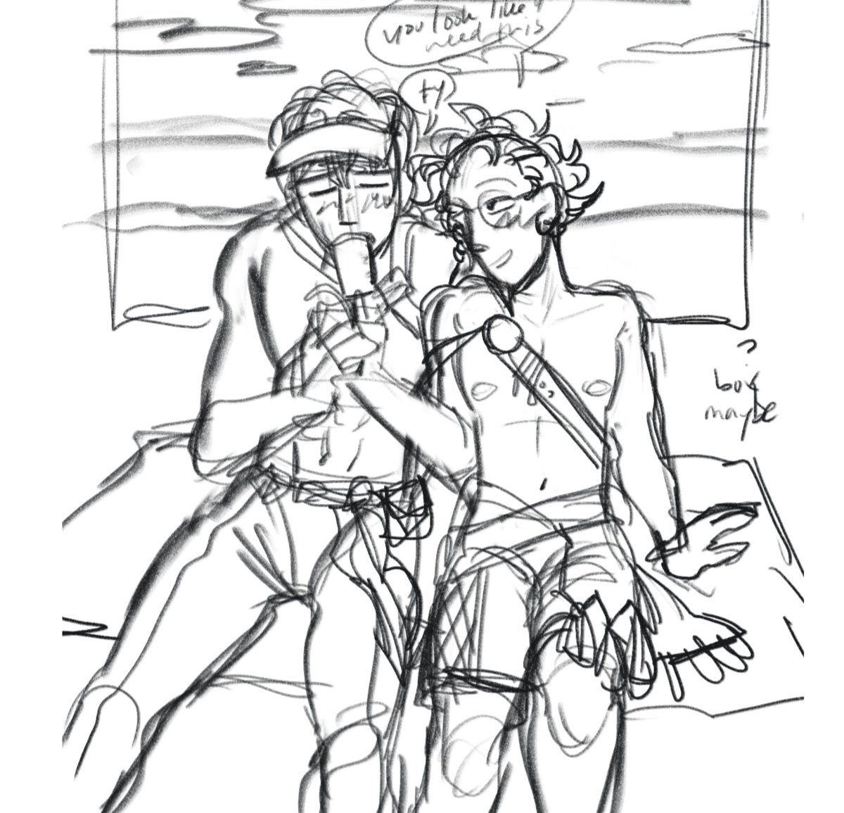 here's the first sketch and then refining sketch for fun :) this event crept up on me so time to get on that GRIND!!!!!!!! 