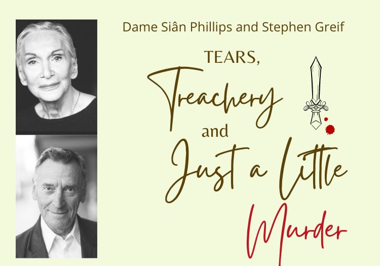 TheatreAtTabard's tweet image. Looking ahead to September, we can’t wait to host the wonderful @DameSianP and @StephenGreif for Tears, Treachery and Just a Little Murder! Sunday 25th Sept 3pm tabard.org.uk/whats-on/just-…