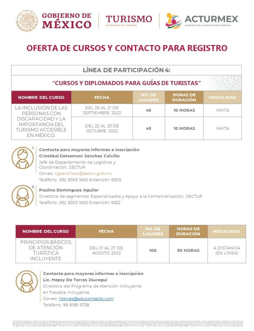 ¡Atención prestadores de servicios turísticos! 
Conoce la oferta de Capacitación que #ACTURMEX tiene para ti. Recuerda que se actualiza constantemente.
Todavía no conoces ACTURMEX, ingresa a bit.ly/351Ghvg  para mayor información.🇲🇽