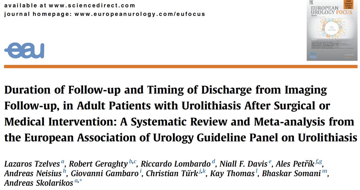 And Finally - Duration of FU + timing of discharge for patients with stones. @lazarostzelves @RobertGeraght16 @nialldavis2001 @SkolarikosAndre @Uroweb @UrowebESU @eauesut @eulis_uroweb @EauPatient @BAUSurology @BAUSendourology @Endo_Society @PETRAurogroup @PEARLSendouro @UHSFT