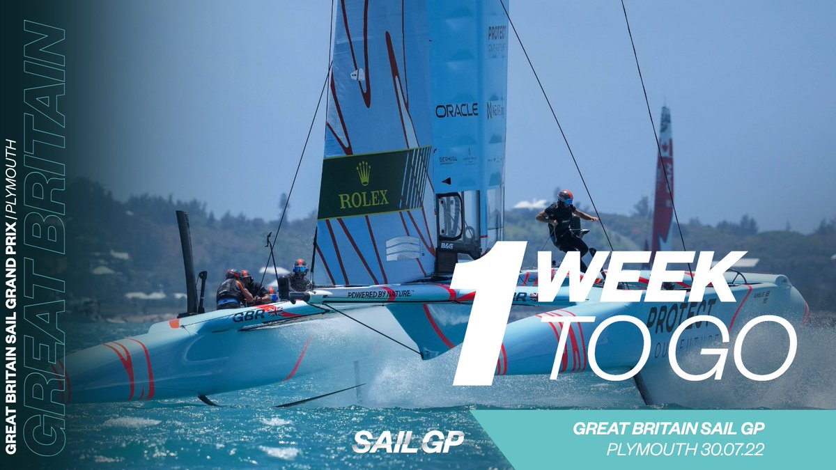 ONE WEEK TO GO! 👊🇬🇧 

#SailGP #GreatBritainSGP