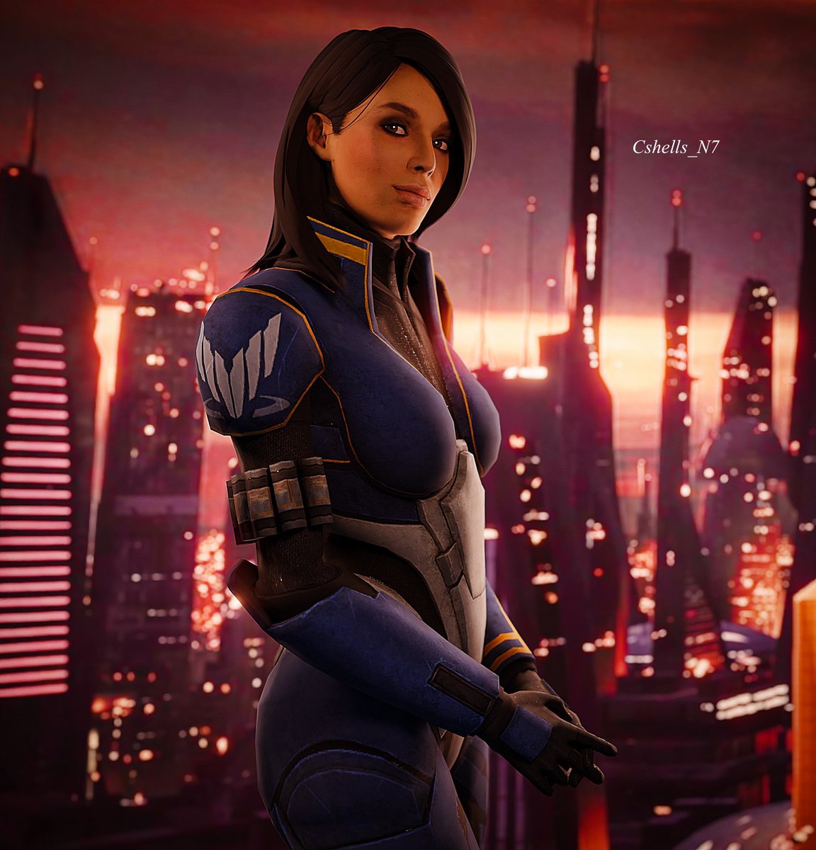 WildCardHoney's tweet image. Second Human Spectre 💙 #masseffect #Blender3d #3drender #3dart #digitalart